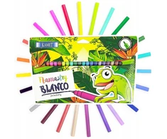 Flomasteriai Kamet Bianco, 24 spalvos, plaunami dažais