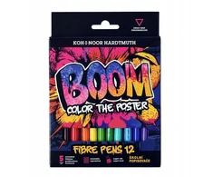 Flomasteriai Koh-I-Noor BOOM 1022 12 spalvų
