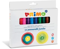 Flomasteriai Primo Jumbo, 12 spalv.