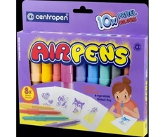 Flomasteriai pučiami Centropen Airpens Pastel 10 spalvų