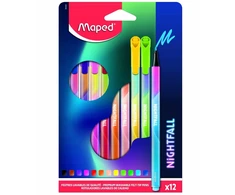 Flomasteris Maped Nightfall 12vnt.