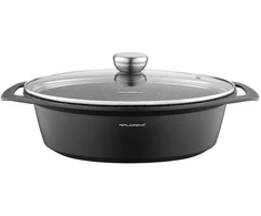 Florina Chef aliuminio keptuvė 39,5x28,5 cm 7,3L ovali su dangčiu