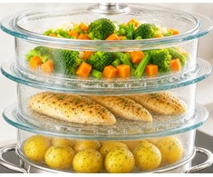 Florina Garinimo puodas Indukcinio garintuvo stiklo sietelis AmVegan