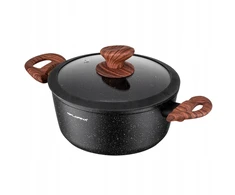 Florina Master Juodas puodas 28 cm 6,5L aliuminio su indukciniu dangteliu