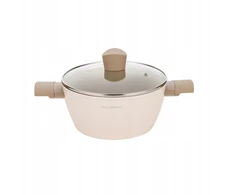 Florina Mokka puodas 24 cm 3,6L keraminės dangos smėlio spalvos indukcinės dujos