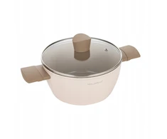 Florina Mokka puodas 24 cm 3,6L keraminės dangos smėlio spalvos indukcinės dujos