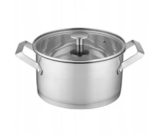 Florina Puodas tradycyjny su dangteliu plieno indukcija gaz sidabrinė 18cm 2,5L Maddox