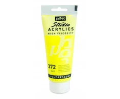 Fluorescenciniai dažai - Pébéo - Fluorescentiniai geltoni - 100 ml - Satinas - Vidus