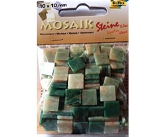 Folia MOZAIKOS MARMURO AKMENYS 10X10MM ŽALI