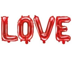 Party Deco Foliniai balionai "LOVE" raudoni 140*35cm