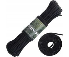 Fosco Virvė 101INC Paracord, 30m - Juoda