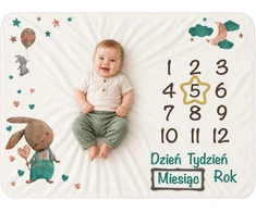foto antklodė su zuikučiu foto antklodė vaikui foto kilimėlis poony 100x75cm