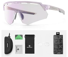 Fotochrominiai dviračių akiniai Myopia Rockbros Sp246-1 violetiniai