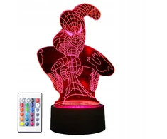 Fotorob 3D LED stalinės lempos spalvų nuotolinio valdymo pultelis Spider-Man H3 projektorius