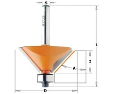 Nuožulnų freza CMT; S=8 mm; D=45 mm; su guoliu
