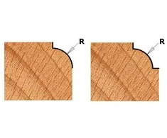 Apvalinimo freza CMT Contractor K938-380; R=12,7; S=8; D=38,1 mm; su guoliu