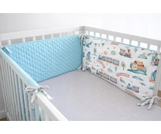 Fro-Tex Ochraniacz do łóżeczka 180x30 medvilnė+ Velvet pikowany do łóżeczka 120x60