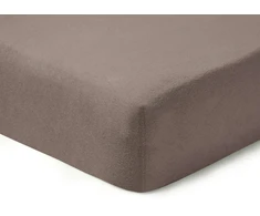 Frotinė paklodė su guma NOSTRA, šv. pilkos sp., 160x200+28cm, 80% medv., 20% poliesterio