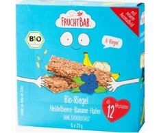 FRUCHTBAR GRŪDŲ BATONAI MĖLYGŲ BANANAI AVIŽOS 6X23
