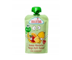 FRUCHTBAR KIWI MUSSE ANANASŲ MANGERINŲ MANGO OBUOLIŲ BANANAI EKOLOGIŠKI