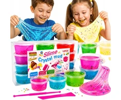 FUN SLIME GLUTY RINKINYS - DIDELI KŪRYBINĖ GLUTY DĖŽUTĖ + METELĖS 12x