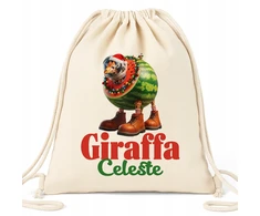 Funandstyle Bežinis "giraffa Celeste" raištelinis maišelis mokyklai