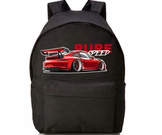 Funandstyle Juodas jaunimo kuprinė Pure Speed mokyklai, talpi, stilinga
