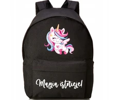 Funandstyle Juodas mokyklinis kuprinė "magia Istieje" - talpi ir stilinga