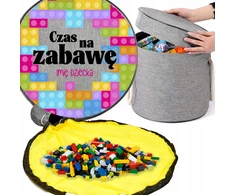 Funandstyle Krepšys na Žaislai Klocki su Matą Pojemny Na Prezent Dla Dziecka Czas na Zabawę
