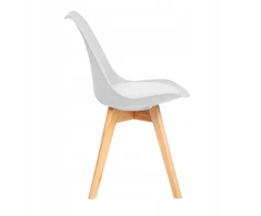 FURNIFY BJÖRN | Skandinaviška kėdė svetainei, valgomajam, biurui, BALTAI su čiaupu.