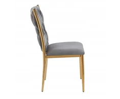 Furnitex GLAMOUR VELVET APVALŠTAS INTERPRECTED KĖDĖ PILKA / GOLD K37-FX