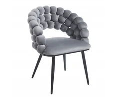 Furnitex K20-FX pilka VELVET BUBBLE kėdė svetainei