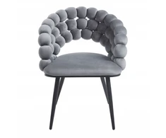 Furnitex K20-FX pilka VELVET BUBBLE kėdė svetainei