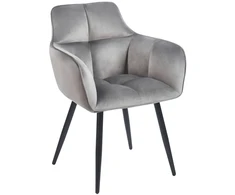Furnitex K40-FX AKSOMINĖ KĖDĖ, PILKA, MINŠTA, METALINIS RĖMAS, MODERNUS