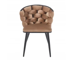 Furnitex K47-FX cappuccino VELVET kėdė/juodos kojos SVETAINEI
