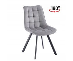 Furnitex KO265-FX Pilkas apmušta ROTATING aksominė kėdė