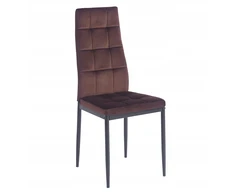 Furnitex MINKŠTA KĖDĖ, RUDO VELVETINĖ K13-FX RANKENA, JUODOS KOJOS, VALGOMAS