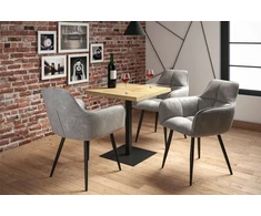 Furnitex Modernus velvet kėdė K40, cappuccino spalvos, su metaliniu rėmu