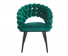 Furnitex Žalias "bubble" velvet kėdė