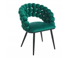 Furnitex Žalias "bubble" velvet kėdė