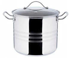 Galicja Aukštas nerūdijančio plieno puodas su matavimo puodeliu, 9L 24cm