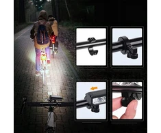 Galingas LED priekinis dviračio žibintas 9000 lm, IPX5, 2000 mAh, USB-C