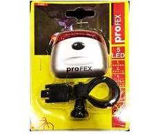 Galinis žibintas dvirač. Profex 5LED raudonas