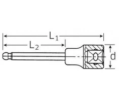 Galvutė su antgaliu Stahlwille 03280005; 1/2''