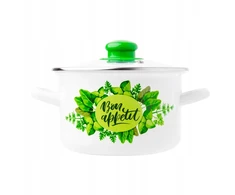 GARNK EMALIOWANY ODELO BON APPETIT 20CM 3,7L Baltas 1szt.