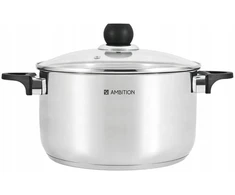 Garnys su dangčiu 5.6l, 24cm, nerūdijančio plieno, Ambition
