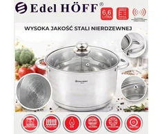 GASTRONOMINIS PUODAS EDEL HOFF NERŪDŽIASIS PLIENAS SU dangteliu 6,6L
