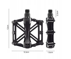 Gearox PLATFORMINIAI DVIRAČIO PEDALAI, ALUMINIUMINIAI, NESKLYDINTI, 2 PEDALŲ RINKINYS