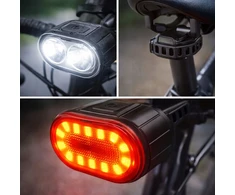 Gearox PRIEKINIS GALINĖS LED DVIRAČIO LEMPAS DVIRAČIO VARANUI USB RINKINYS 6 REŽIMAI