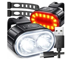 Gearox PRIEKINIS GALINĖS LED DVIRAČIO LEMPAS DVIRAČIO VARANUI USB RINKINYS 6 REŽIMAI